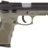 Matte Black / OD Green 40 S&W Full Size 15 Rds.