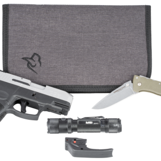 TAURUS G2S CARRY PACK STAINLESS / BLACK 9MM 3.2" BARREL 7-ROUNDS LASER/KNIFE/FLASHLIGHT