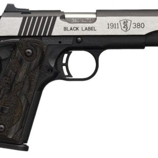 BROWNING 1911-380 BLACK LABEL MEDALLION PRO FULL-SIZE MATTE BLACK / STAINLESS .380 ACP 4.25-INCH 8RDS