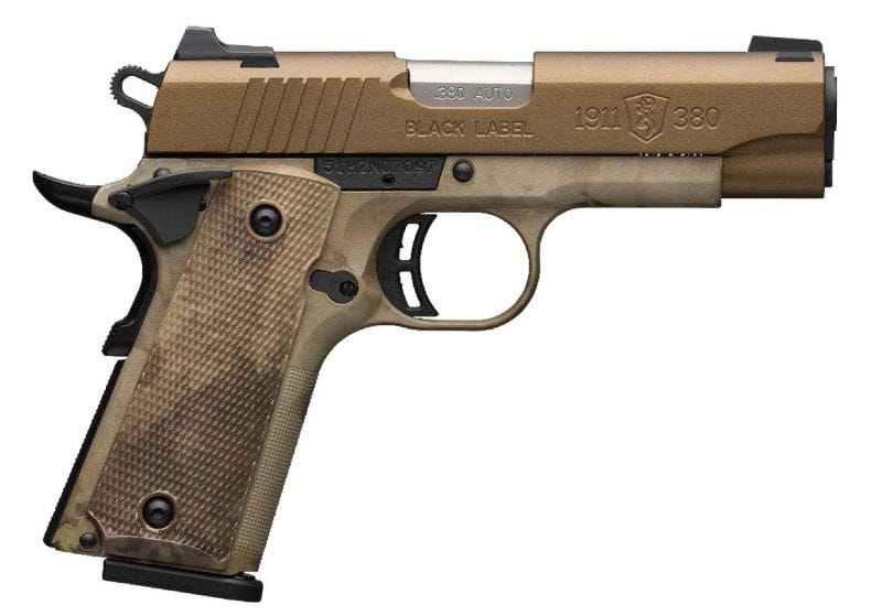 BROWNING 1911-380 SPEED 380 ACP 3.63" BARREL 8 ROUNDS A-TACS AU
