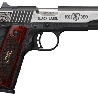 BROWNING 1911-380 BLACK LABEL MEDALLION ENGRAVED .380 ACP 4.25" BARREL 8 ROUNDS