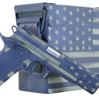 CITADEL FIREARMS M-1911 BATTLE WORN GREEN AMERICAN FLAG .45 ACP 5" BARREL 8-ROUNDS WITH AMMO CAN