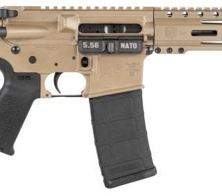 DIAMONDBACK DB15 PISTOL FLAT DARK EARTH 5.56 NATO / .223 REM 10" BARREL 30-ROUNDS NO-BRACE