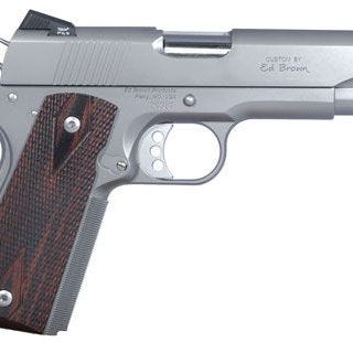 ED BROWN EXECUTIVE CARRY 1911 STAINLESS STEEL .45ACP 4.25IN BARREL 7RD WITH LAMINATE WOOD GRIPS