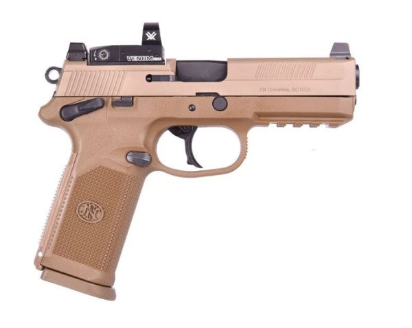 FN FNX-45 TACTICAL FLAT DARK EARTH .45 ACP 4.5" BARREL 10-ROUNDS VORTEX VIPER OPTIC