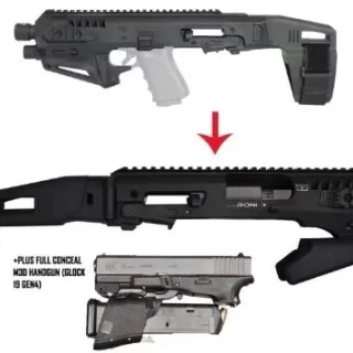 FULL CONCEAL VIPER WITH M3D FOLDING GLOCK PISTOL 9MM 21RDS
