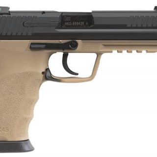 HECKLER AND KOCH HK45 TACTICAL V1 LEA PISTOL .45ACP, NS, DA/SA, 3 MAGAZINES, 10RD, TAN