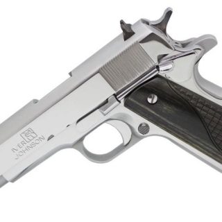 IVER JOHNSON 1911 A1 GOVERNMENT CHROME .45 ACP 5" BARREL 8-ROUNDS