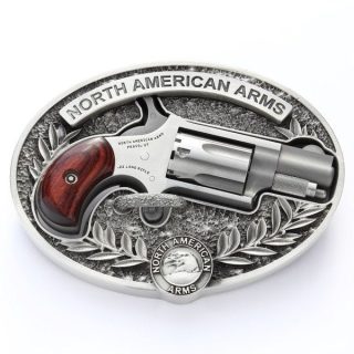 NAA Mini Revolver Stainless .22 LR 1.125" Barrel 5-Rounds with Oval Enclosed Belt Buckle