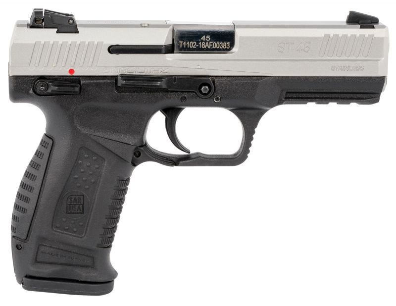 SAR USA ST45 STAINLESS .45 ACP 4.5" BARREL 12-ROUNDS