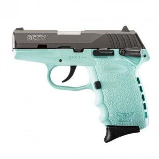 SCCY CPX-1 BLACK / SKY BLUE 9MM 3.1-INCH 10RD AMBIDEXTROUS SAFETY