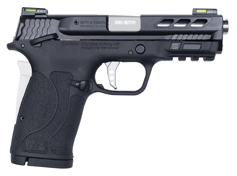 SMITH AND WESSON M&P380 SHIELD EZ PERFORMANCE CENTER SILVER BARREL .380 ACP 3.8-INCH 8RDS PORTED BARREL