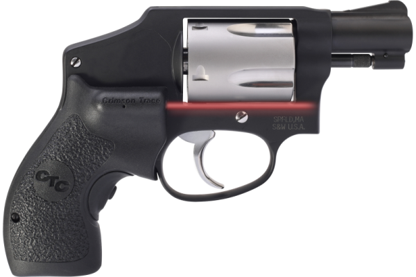 Smith and Wesson Performance Center 442 Black/Stainless .38 SPL 1.875-inch 5Rds with Crimson Trace Laser Grips