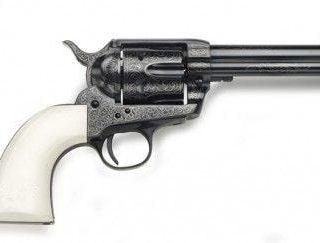 Taylors and Co Outlaw Legacy Engraved Blued .357 Mag 4.75-inch 6Rds