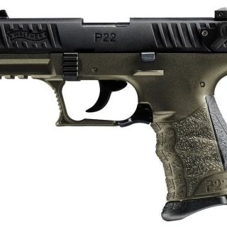 WALTHER P22Q MILITARY OD GREEN .22 LR 3.42-INCH 10RDS