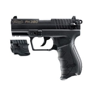 WALTHER PK380 BLACK .380 ACP 3.66-INCH 8RD W/ LASER