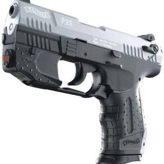 WALTHER P22 22 LR 3.4 INCH NICKEL WITH LASER