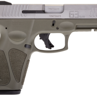 TAURUS G3 STAINLESS / OD GREEN 9MM 4" BARREL 15-ROUNDS ADJUSTABLE REAR SIGHT