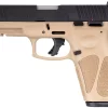 Tenifer Matte Black / Tan 9mm Luger Full Size 15 Rds. Steel Sights - Image 4