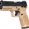 Tenifer Matte Black / Tan 9mm Luger Full Size 17 Rds. Steel Sights - Image 3