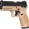 Tenifer Matte Black / Tan 9mm Luger Full Size 15 Rds. Steel Sights - Image 3