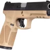Tenifer Matte Black / Tan 9mm Luger Full Size 15 Rds. Steel Sights - Image 2