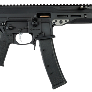 F1 Firearms 9mm Pistol with 5.8-Inch Barrel, Black Finish, Cap Compensator, Picatinny Rail, and 35-Round Magazine