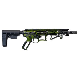F1 Firearms BDRX-15 223 Wylde Pistol with 7.5" Barrel, Tippmann Brace, XS7M Handguard in Green Galaxy Finish - 30 Round Capacity