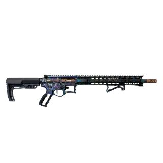 F1 Firearms BDRX-15 .223 Wylde Rifle - 16" Barrel, Skeletonized Design, Elite Splash Anodized Finish, 30-Round Capacity