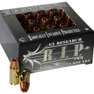 Glock Switch G2 Research R.I.P. 9mm Luger Ammunition - 92 Grain Fragmenting Hollow Point Lead-Free Box of 100 Rounds