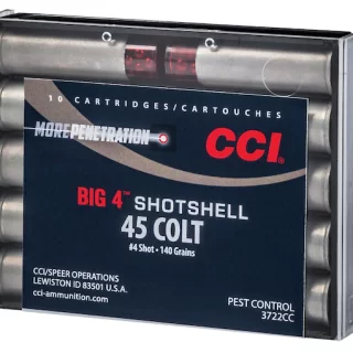 CCI Big 4 Shotshell 45 Colt Ammunition - 140 Grain Lead Shot - 200 Rounds Box